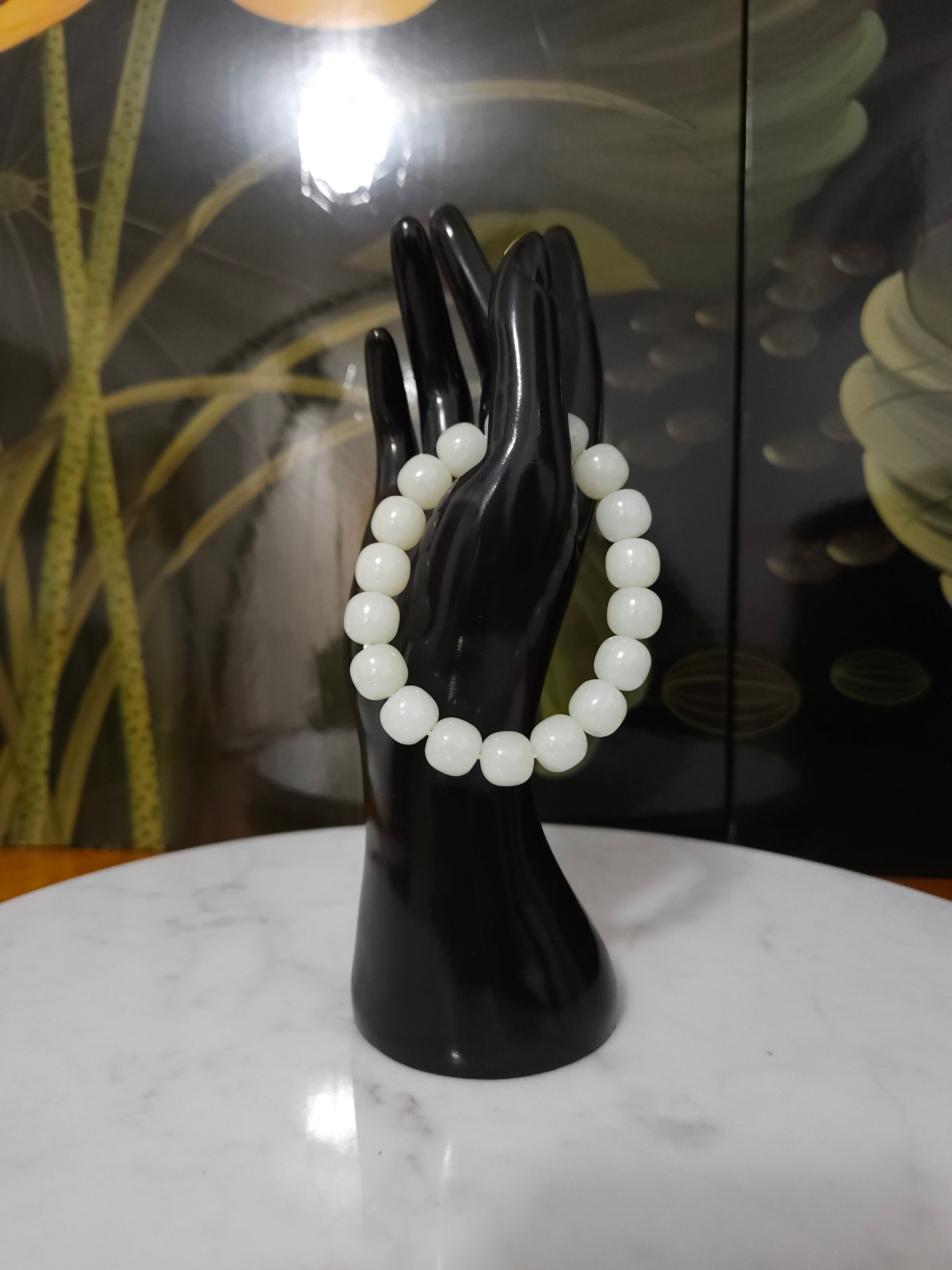 White Nephrite  Bracelet
