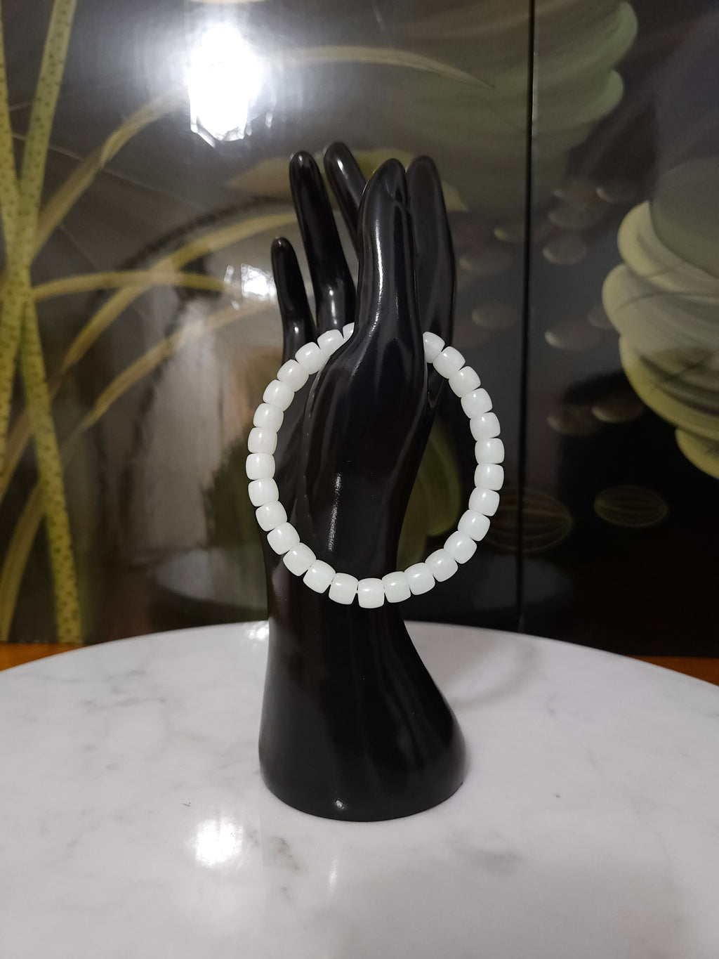 Siberian white nephrite bracelet