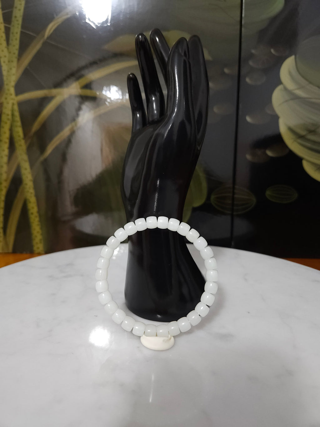 Siberian white nephrite bracelet