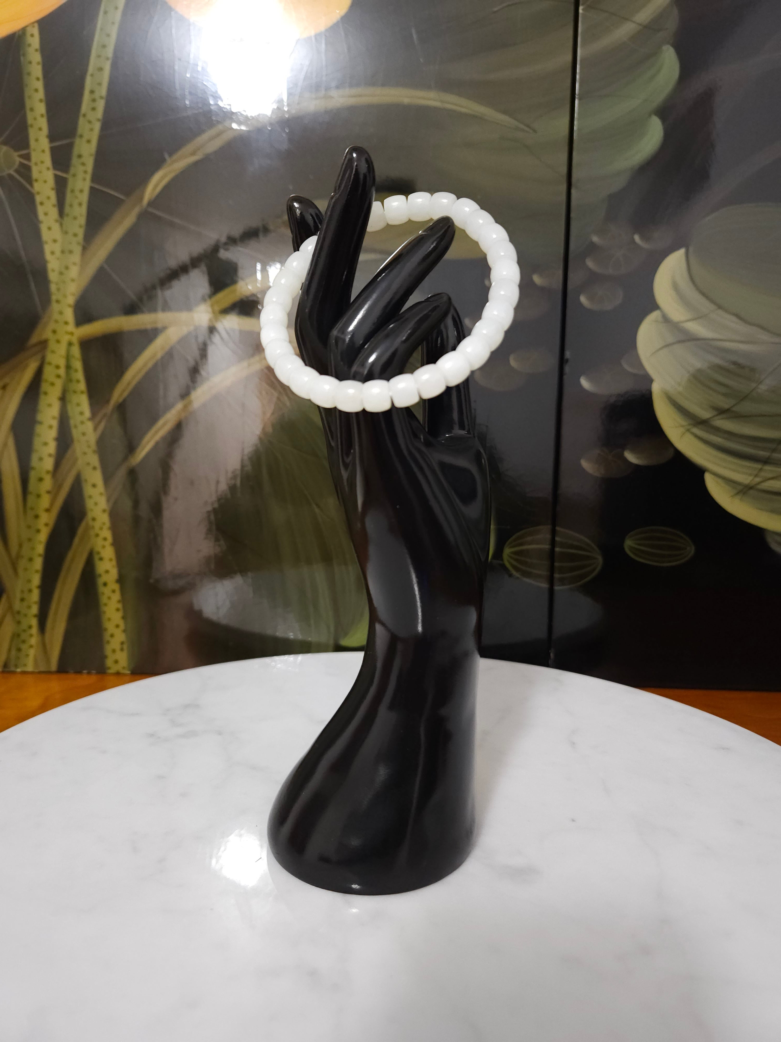 Siberian white nephrite bracelet