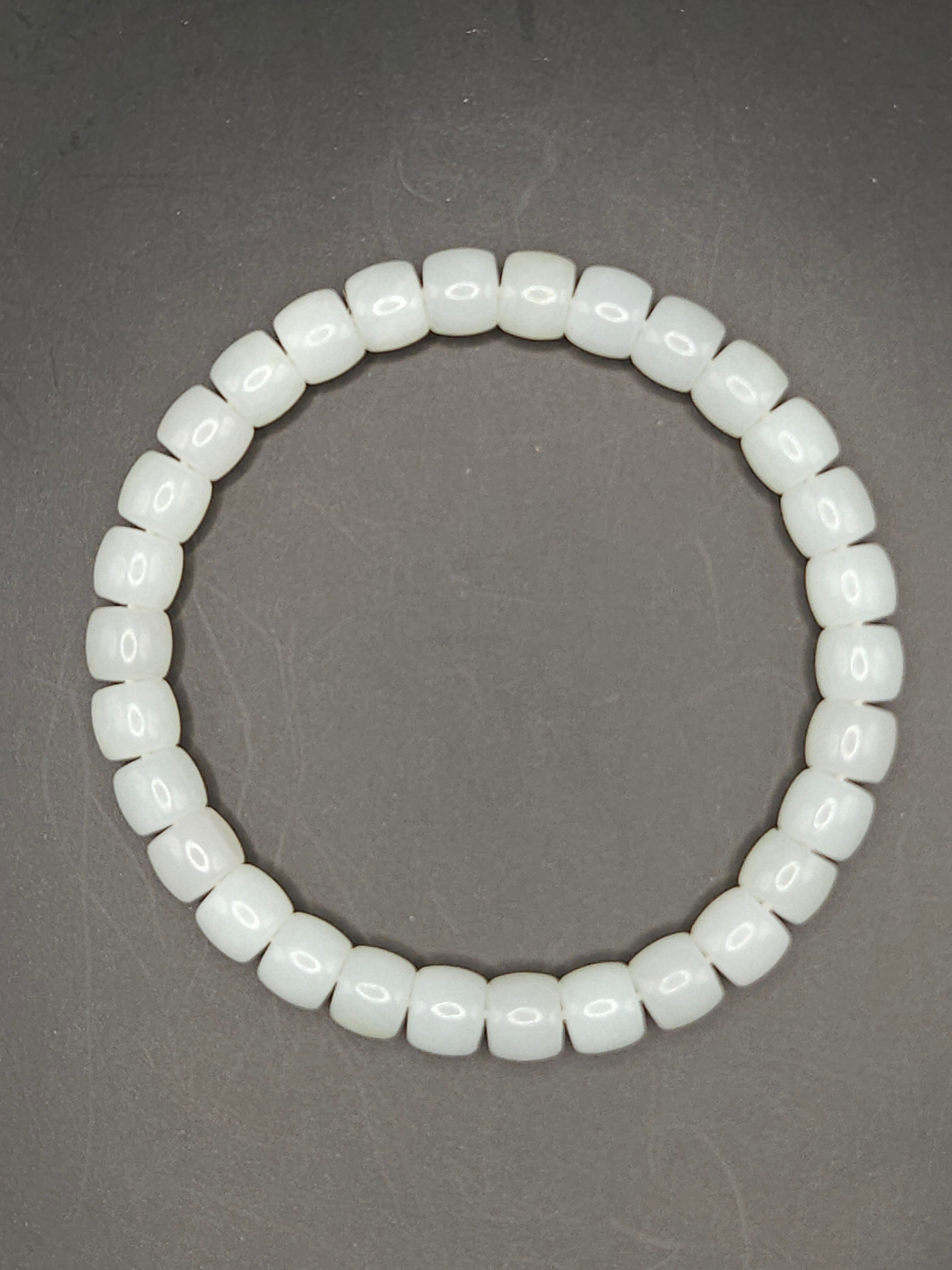 Siberian white nephrite bracelet