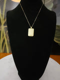 Yellow Nephrite "Peace and Tranquility" Pendant (Paired with 18K Gold Clasp and Silver Chain)