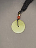 Yellow nephrite Jade "Peace Buckle" Pendant