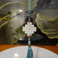 White nephrite jade Chinese knot