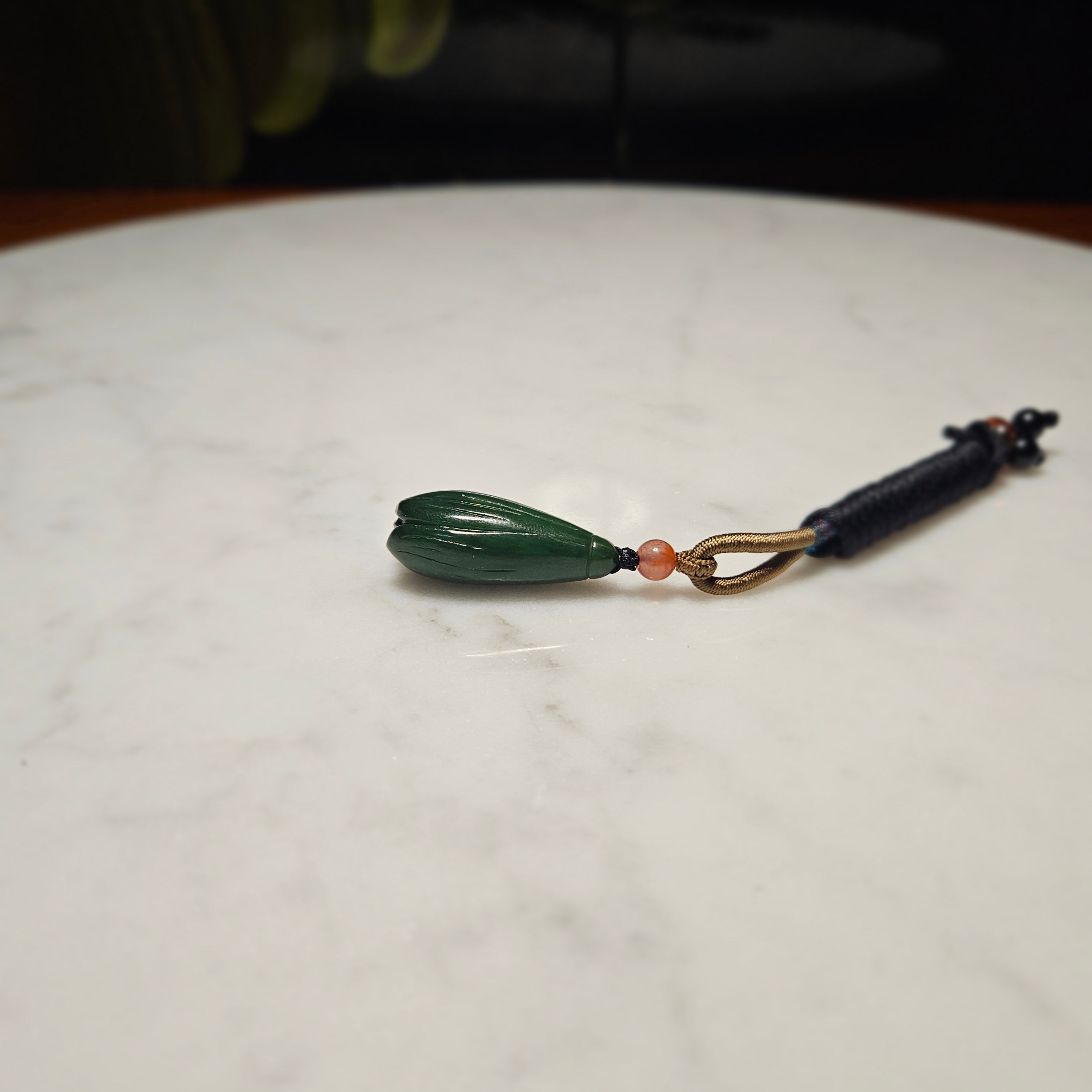 Siberian Jasper Carving: Magnolia Blossom