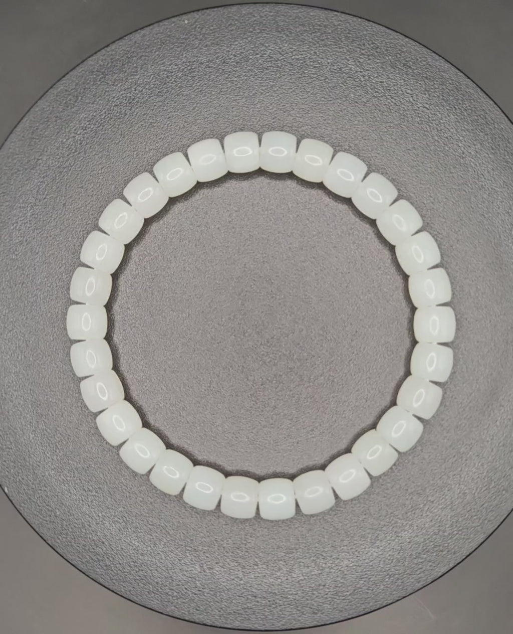 Siberian white nephrite bracelet