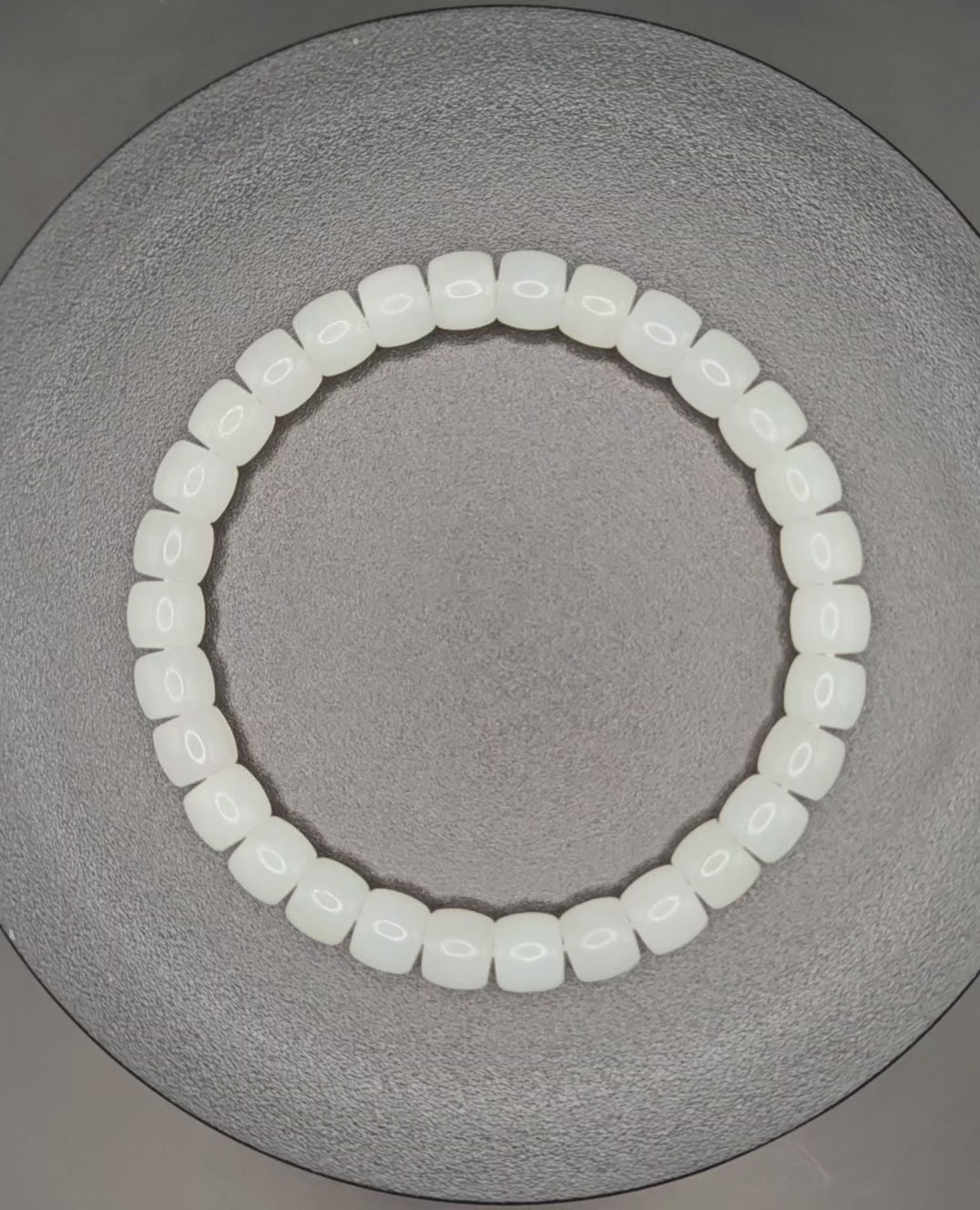Siberian white nephrite bracelet