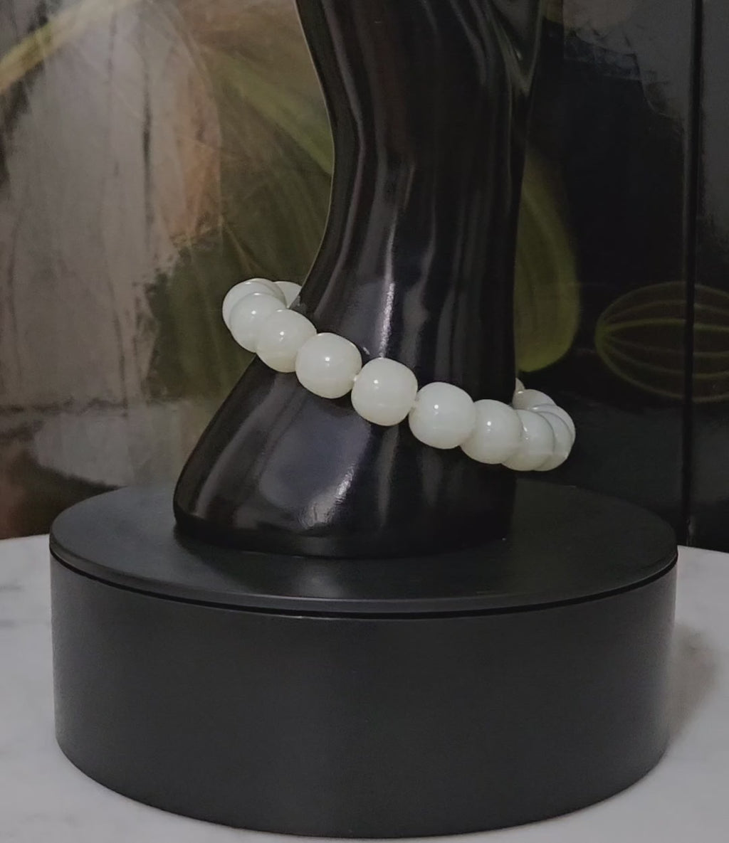 White Nephrite  Bracelet