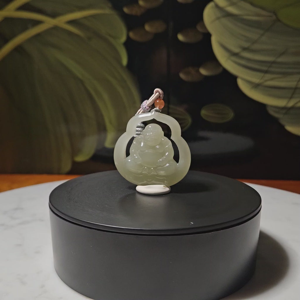 Nephrite Maitreya Buddha Pendant