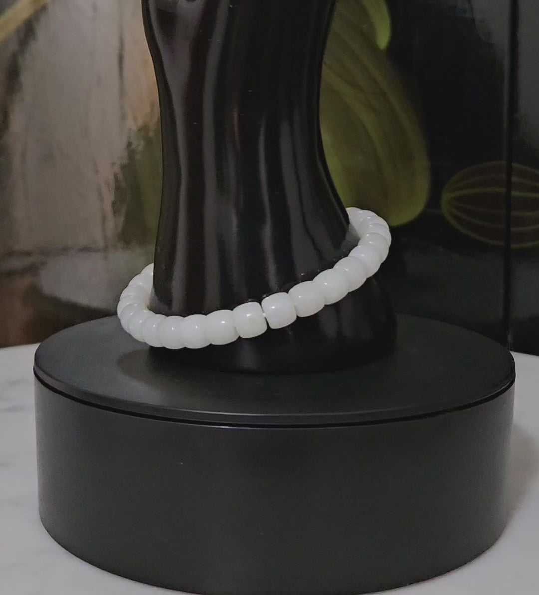 Siberian white nephrite bracelet