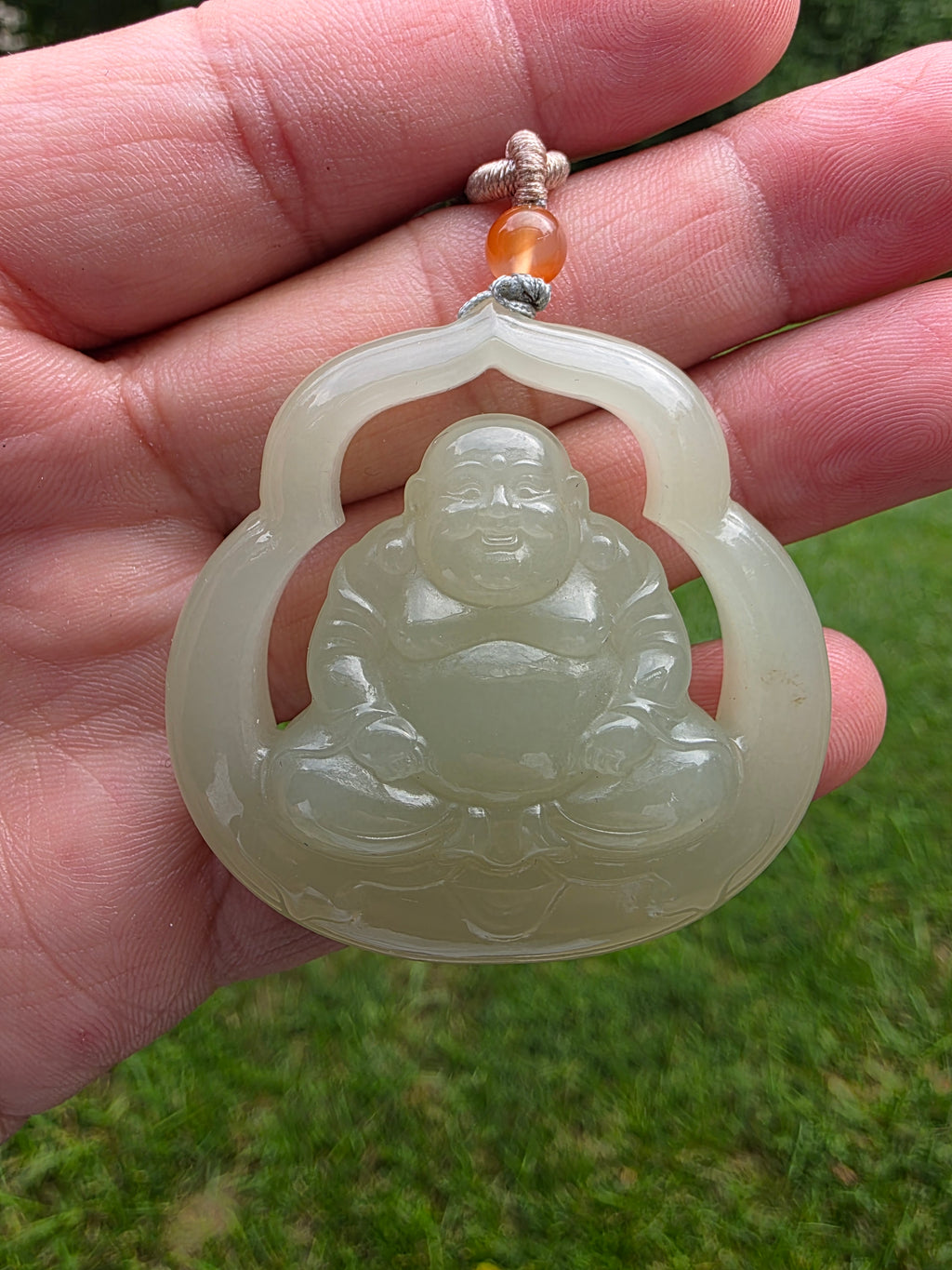 Nephrite Maitreya Buddha Pendant