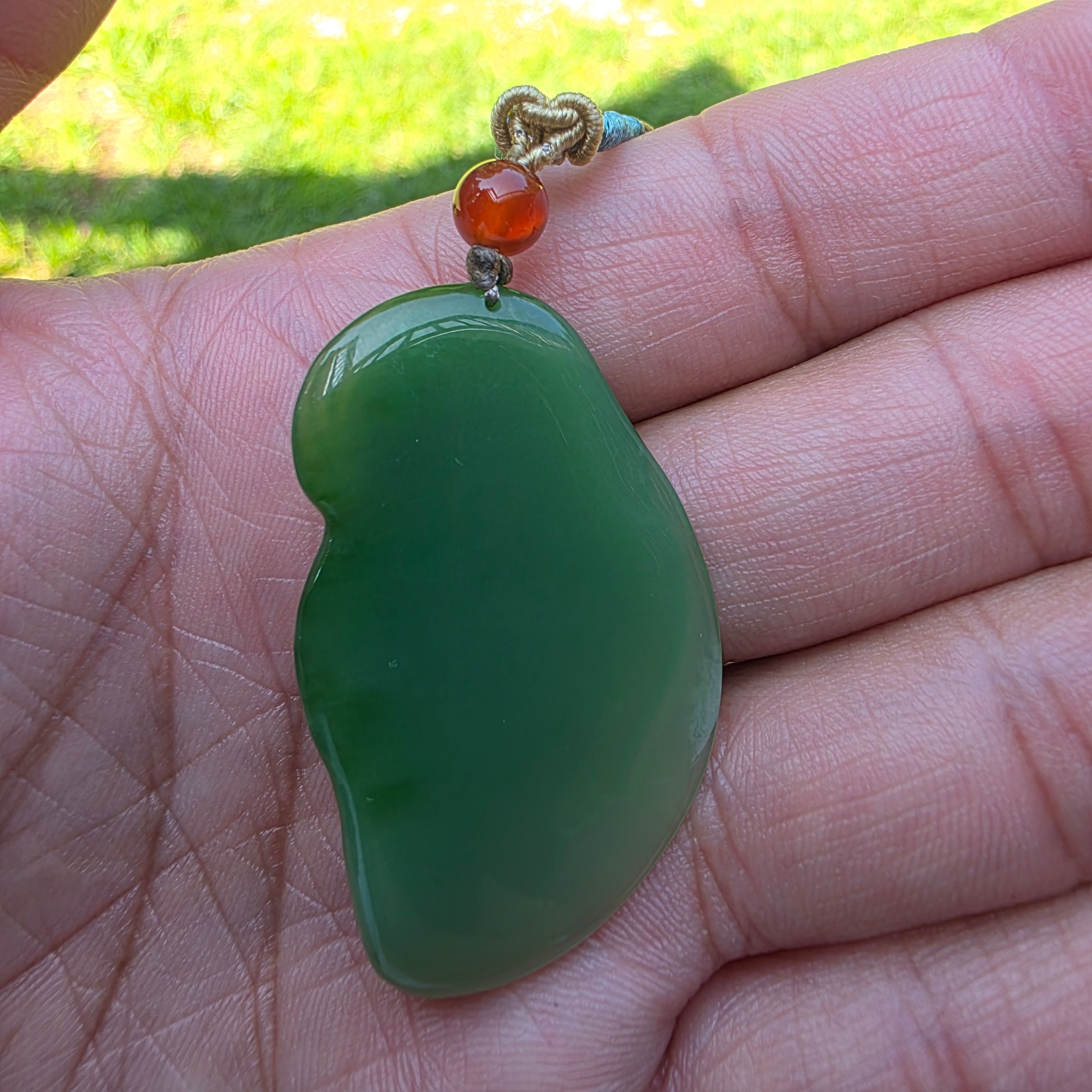 Siberian nephrite jade pendant