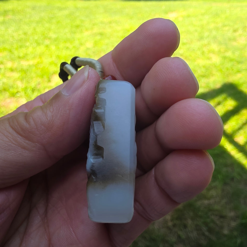 Nephrite Jade Pendant: Ferocious Tiger Descending the Mountain
