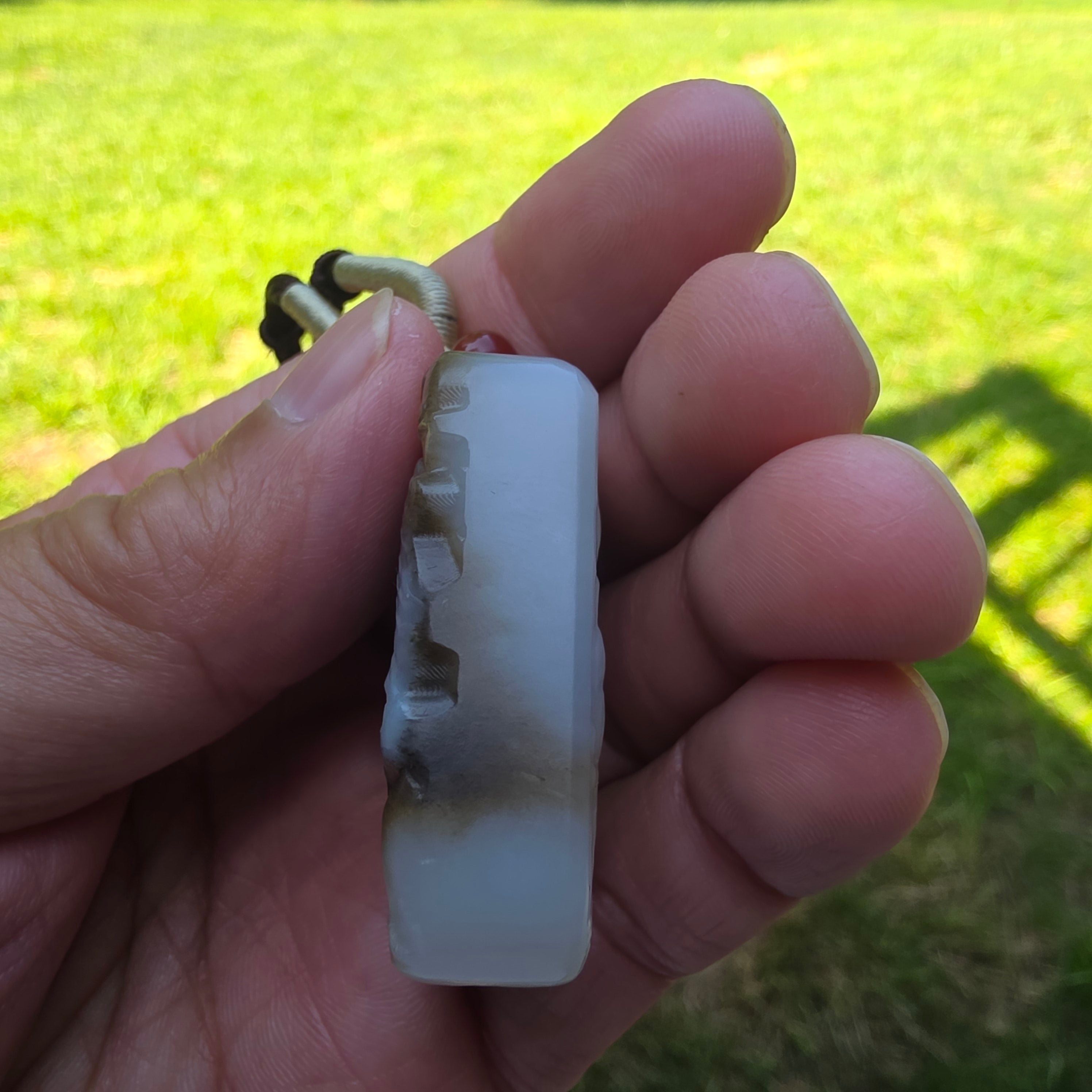 Nephrite Jade Pendant: Ferocious Tiger Descending the Mountain