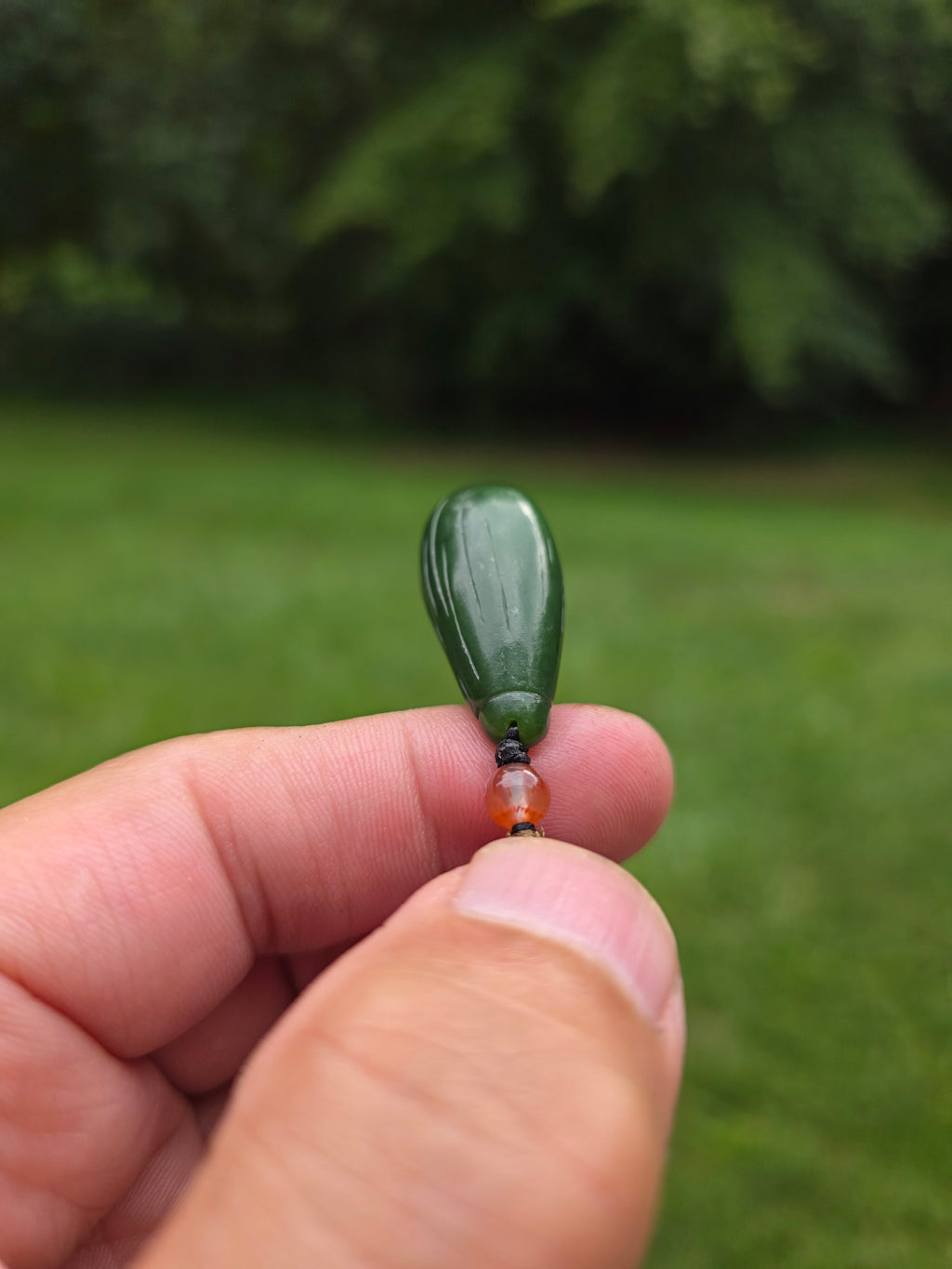 Siberian Jasper Carving: Magnolia Blossom