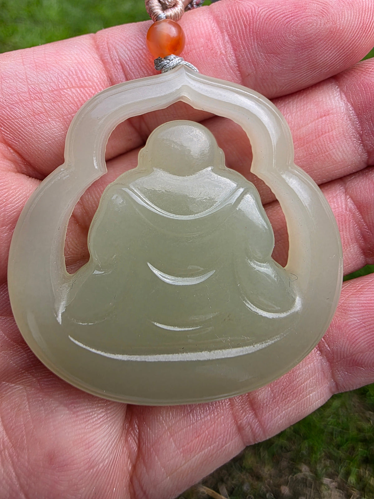 Nephrite Maitreya Buddha Pendant