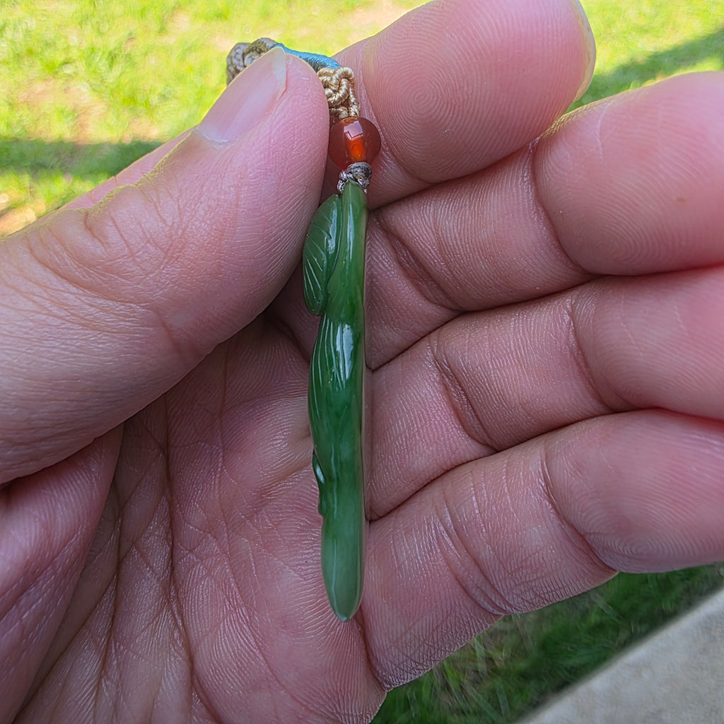 Siberian nephrite jade pendant